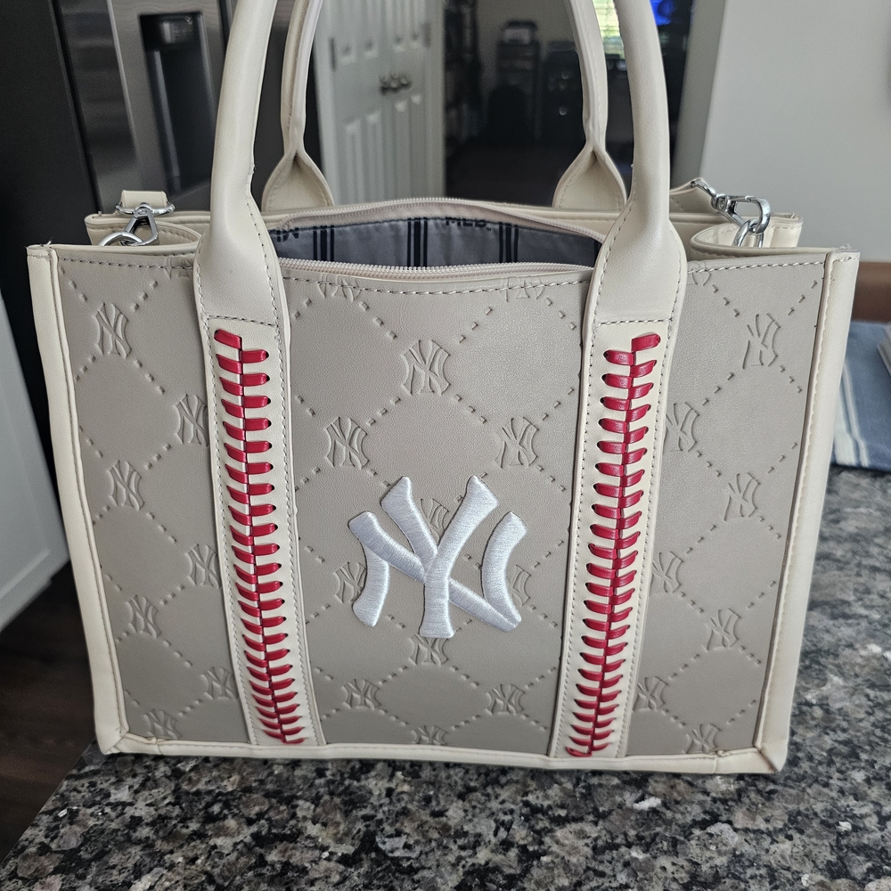 Officially Licensed MLB Yankees Tote Bag with Structured Design